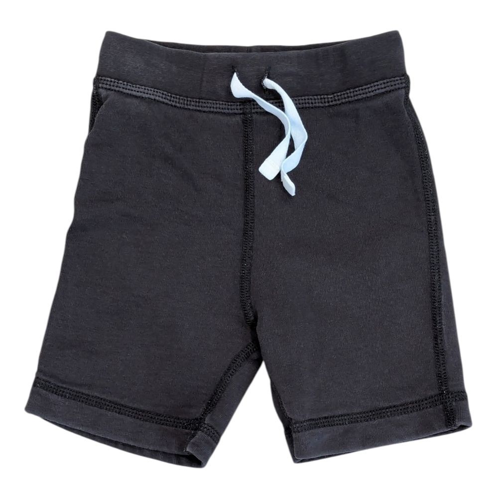 Hanna Andersson Kids Sweat Short Black Shorts 100% Cotton Toddler Boys 85 2T